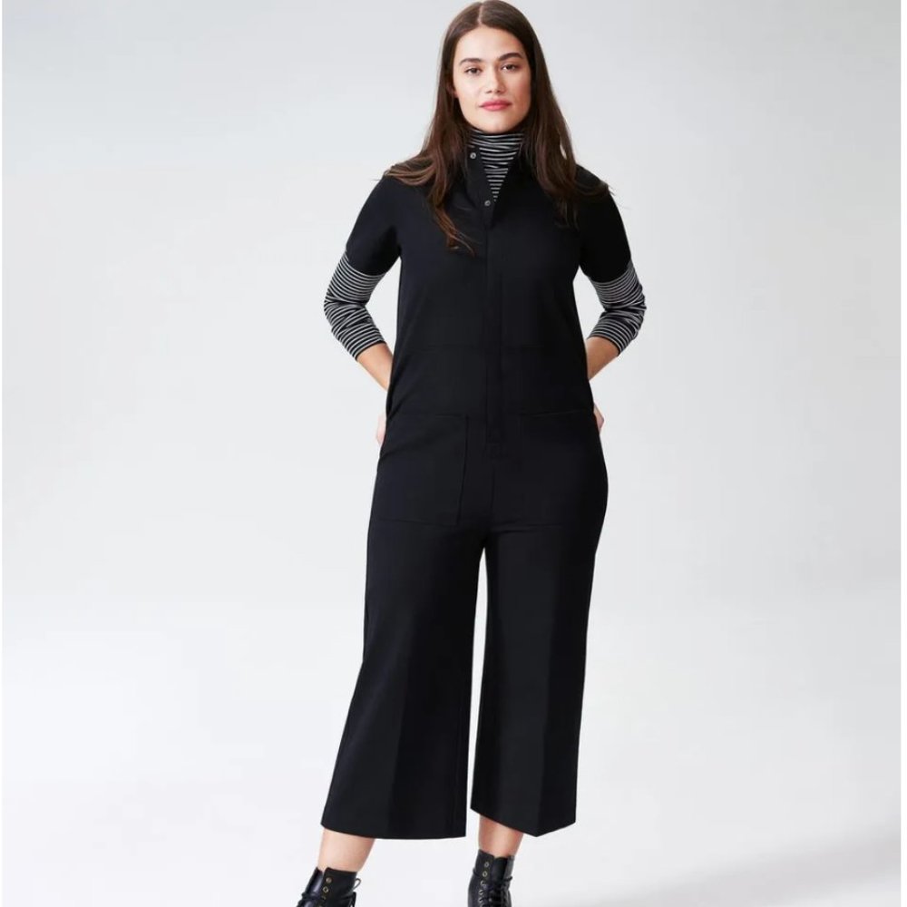 Kate Stretch Cotton Twill Jumpsuit